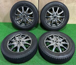 155/65R13 BRIDGESTONE BLIZZAK VRX2 13x4,00B 社外アルミホイール ET43 4H/100 [2021年] 4本セット！