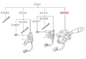 【スバル純正新品】SUBARU 未使用品 ★超希少品★ インプレッサ GC GF ウィンカースイッチ ウィンカーレバー エアバック無タイプ GC8 GF8