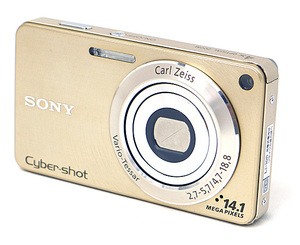 【中古】SONY製 Cyber-shot DSC-W350 ゴールド 1450万画素 [管理:303100848]