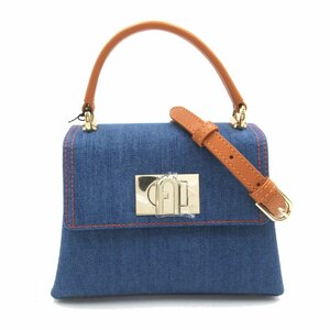 フルラ 2wayショルダーバッグ ブランドオフ Furla デニム 2wayショルダーバッグ コットン/レザー レディース