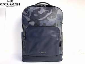 極美品★送料無料★ コーチ メンズ COACH グラハム カモフラージュ バックパック リュック デイパック 76841