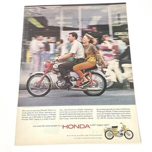 ホンダ オートバイ 1960年代 アメリカ 雑誌 LIFE ヴィンテージ 広告 A1001