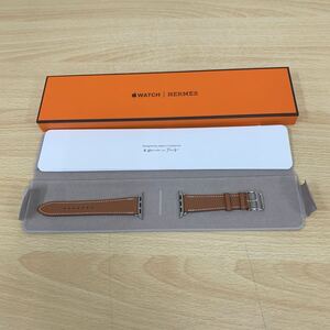 未使用品 エルメス HERMES Apple Watch用レザーベルト シンプルトゥール 41mm 茶 U刻印 2022年製 アクセサリー