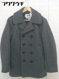 ■ Schott ショット U.S740N PEA JACKET USA製 長袖 Pコート グレー メンズ