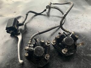 極上 美品 CB400N 確認実動 ダブル フロントブレーキ キャリパー マスターシリンダー 一台解体出品中 CB400T CB250N ホーク CB250T バブ