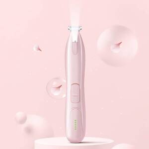 Pink 【LEDデザイン】18mmカッターヘッド ペット用バリカン バリカン ペット用 犬 猫 足裏 耳裏 顔回り 臀部 電動 