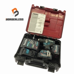 ☆美品☆makita マキタ 40Vmax 充電式ドライバドリル DF002GRDX バッテリー2個(2.5Ah) 充電器 ケース付 ドリルドライバー 102426