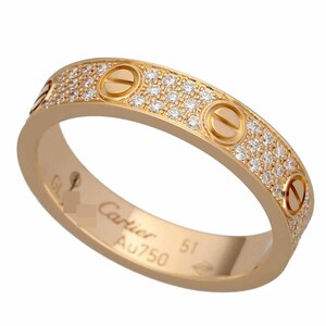 Cartier カルティエ ミニラブ リング パヴェダイヤ0.31ct 約10号 B4085800 750 K18 PG