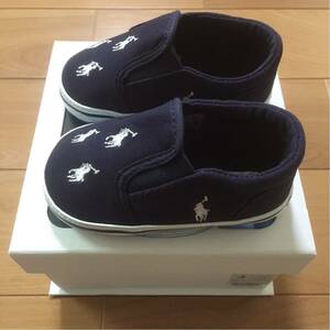 POLO RALPH LAUREN ポロ ラルフローレン ベビーシューズ ルームシューズ ネイビー 子供 スニーカー 靴 13cm 約9～12ヶ月 正規品 新品未使用