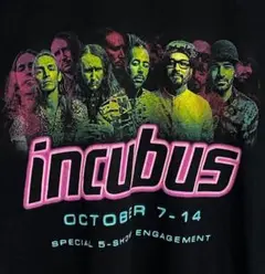 .incubus 両面 プリント 半袖 Tシャツ バンド バンT 洋楽 ブラック