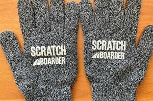 手袋 SCRATCH BOARDER grey 約29cm