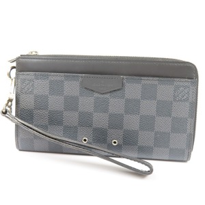 94297★1円スタート★LOUIS VUITTON ルイヴィトン 極美品 ジッピードラゴンヌ ダミエグラフィット 長財布 PVC ブラック