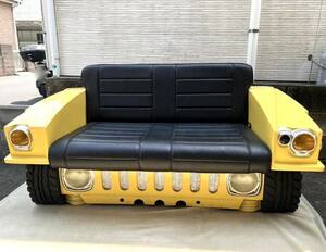 ○車型 ソファー アメ車 HUMMER ハマー アメリカ車 シート 家具 ガレージ インテリア 2Pソファ SOFA 二人掛け オブジェ ディスプレイ レア!