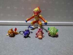 ポケモン　フィギュアセット　ゴウカザル　ヒコザル　ベロベルト　コラッタ　シェイミ