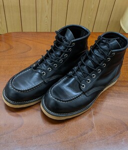 お洒落 大人感 良品◆ 00’S レッドウイング REDWING アイリッシュセッター8130 羽タグ ◆ ブラック 黒 本革 サイズ7.5D 26cm 