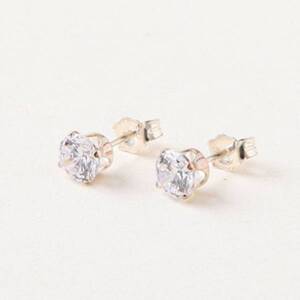 誕生石プレゼント 4月 CZダイヤモンド 1.0ct ピアス シルバー925