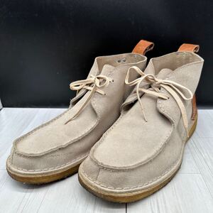 【CLARKS】クラークス 7.5 ブーツ ワラビー ベージュ スエード