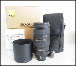 Nikon AF Zoom-Nikkor ED 80-400mm f4.5-5.6D VR 説明書 ニコン カメラ Fマウント 望遠ズームレンズ 799a