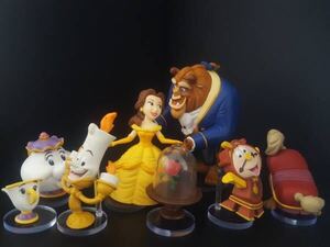 ディズニーキャラクターズ Disney ワールドコレクタブルフィギュア WCF ワーコレ story.08「美女と野獣」 5種+MEGA1種 6種 用台座