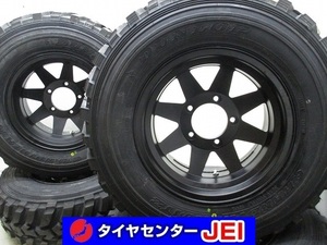 15インチ アサヒ 30×9.50R15 8J-24 139.7 ジムニー 新品タイヤ 中古アルミホイール【4本セット】 送料無料(MA15-3365）