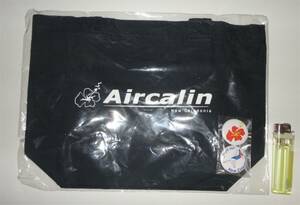 ◆エアカラン航空 Aircalin エコバッグ 缶バッジ ニューカレドニア フランス領 ハイビスカス オセアニア アマデウス エアバス　