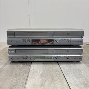 111 MITSUBISHI 三菱 ビデオ一体型DVDビデオレコーダー　VHS DVD レコーダー デッキ プレーヤー DVR-S320 2点　ジャンク