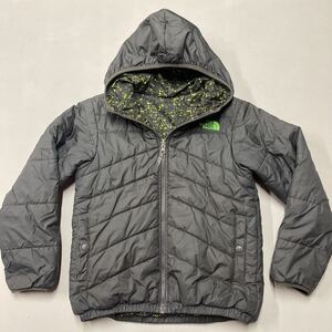 THE NORTH FACE ノースフェイス 中綿 アウター キッズ ブルゾン アウター サイズS グレー キッズ 子供服 used 古着