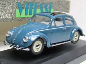 Volkswagen 1/43 フォルクスワーゲン ビートル 1952 ブルー 1200 オープンTOP Beetle BAG 6V VW FLAT4 Made in Portugal VITESSE製