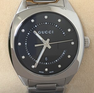 新品未使用　GUCCI　腕時計　GG2570　ダイヤ　YA142404 ブラック