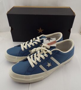 T3998〇CONVERSE(コンバース)STAR&BARS LEATHER スター&バーズ レザー スニーカー 1SC849 DUSTY BLUE 28cm