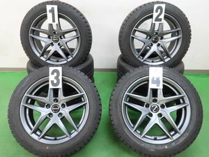 アウディ A5 等に 4本 BORBET typeZ 17インチ 7.5J +29 5H PCD112 スタッドレス ダンロップ ウインターマックス WM02 225/50R17 クワトロ