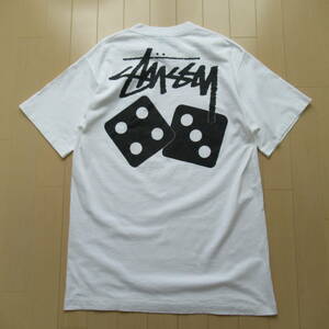 ★即決送込★美品 L 80s 90s STUSSY ダイス サイコロ T-shirt Tee 半袖 old oldstussy オールド ステューシー M 黒タグ vintage US古着 xl