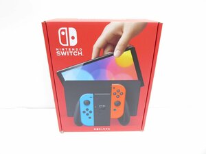 未使用品 Nintendo Switch 有機ELモデル Joy-Con(L) ネオンブルー/(R) ネオンレッド ニンテンドースイッチ ゲーム機 △WE1650