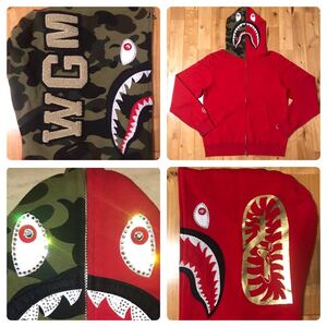 ★激レア★ swarovski シャーク パーカー Lサイズ shark full zip hoodie a bathing ape bape camo スワロフスキー エイプ ベイプ 迷彩 zv9