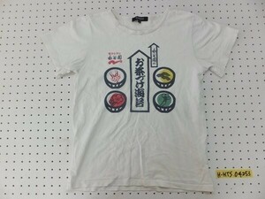 DOUBLE FOCUS ダブルフォーカス × 永谷園 レディース 企業コラボ 御茶づけ海苔 半袖Tシャツ S オフホワイト黒