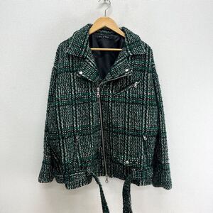 NO ID. ノーアイディー 445006-282B 19AW BIG-Wライダースジャケット ダブル チェック 10122071