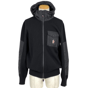 モンクレール MONCLER ジップアップ パーカー ニット グルノーブル トップス パーカー ブラック メンズ 【中古】