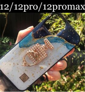 新品 グリッターiPhoneケース 大理石　　レジン　リング　つき　iPhone12 iPhone 12pro 12promax