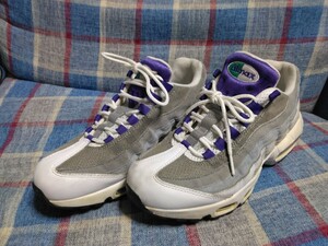 エア マックス 95 AIR MAX 95 WHITE/COURT PURPLE-EMERALD GREEN US10 27cm 国内正規品 307960-109 グレープグラデーション grape wmns 紫