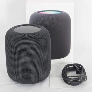 【美品】Apple HomePod 第2世代 MQJ73J/A ミッドナイト スマートスピーカー ホームポッド アップル 本体