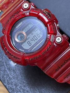 CASIO 即決！ラスト1本！国内正規品Gショック2003年 イルカクジラ黒潮　レッドフロッグマン GW-203K-4JR 生産終了モデル二次電池交換済み！