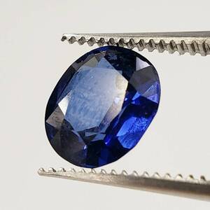 x/x/M021-503/ 合成サファイア ルース 裸石 1粒 WEIGHT：2.472ct COLOR:ブルー 日宝協ソーティング付き