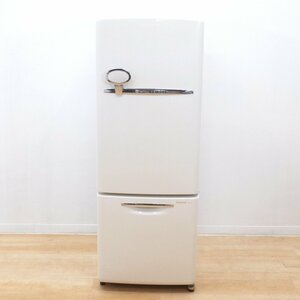 National ナショナル Will FRIDGE mini ウィルフリッジミニ 冷蔵庫 2ドア 162L NR-B162R ホワイト レトロ KK14095 中古オフィス家電