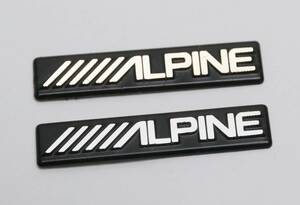 当時物本物■ALPINE バッジ エンブレム 2個 中古