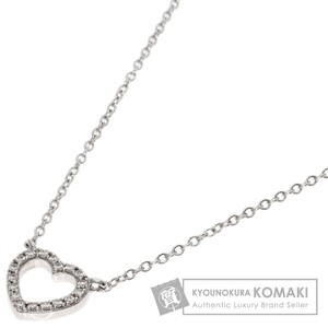 TIFFANY&Co. ティファニー メトロハート ダイヤモンド ネックレス K18ホワイトゴールド レディース 中古