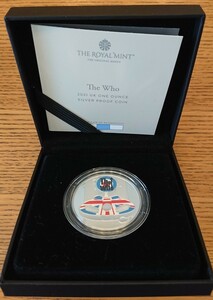 2021 イギリス 伝説のミュージシャン The Who 1オンス 2ポンド プルーフカラー銀貨