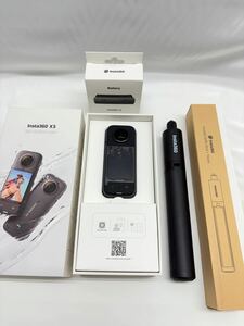 insta360 X3 インスタ360 X3 360° アクション カメラ オリジナルバンドル 見えない自撮り棒 三脚 予備 交換用バッテリー セット 