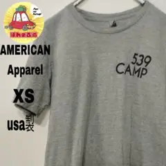 usa古着 AMERICANApparel Tシャツ　XS usa製 　グレー