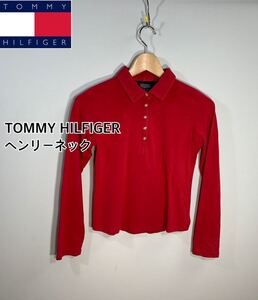 ■TOMMY HILFIGER トミーフィルフィガー■ヘンリーネック長袖　レディース :L☆BH-632