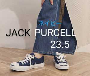 タグ付 CONVERSE 23.5cm コンバース 未使用品 JACKPURCELL ジャックパーセル レディースデッキシューズ 定番スニーカー US4.5 ネイビー 紺